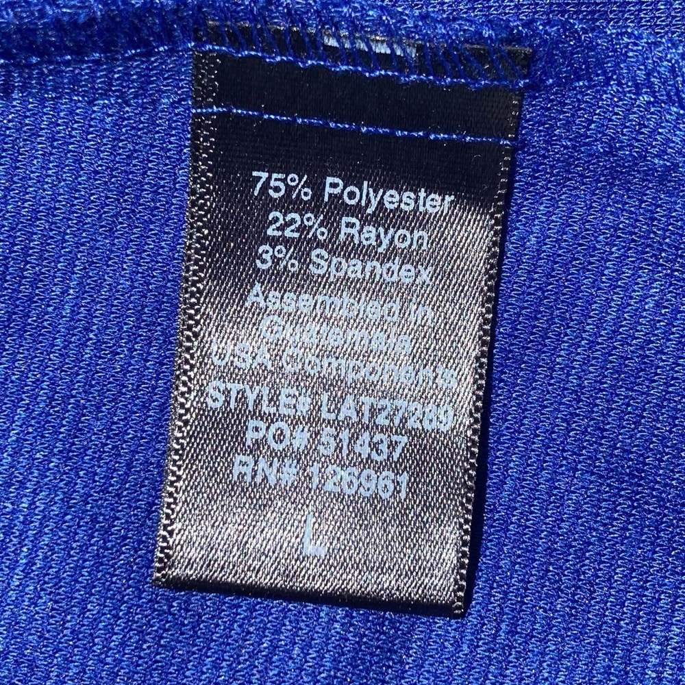 Love Culture Tank Top Large Blue Silver Shimmer Black Built In Bra Front Zip New - Picture 4 of 8